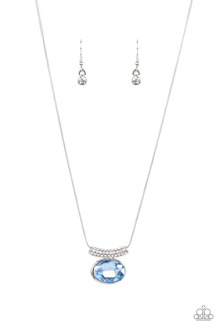 Paparazzi Pristinely Prestigious - Blue Necklace Paparazzi Jewelry Images 