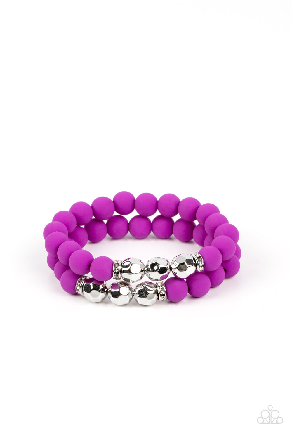 Paparazzi 2 Piece Set: Summer Splash - Purple Necklace & Dip and Dive - Purple Bracelet