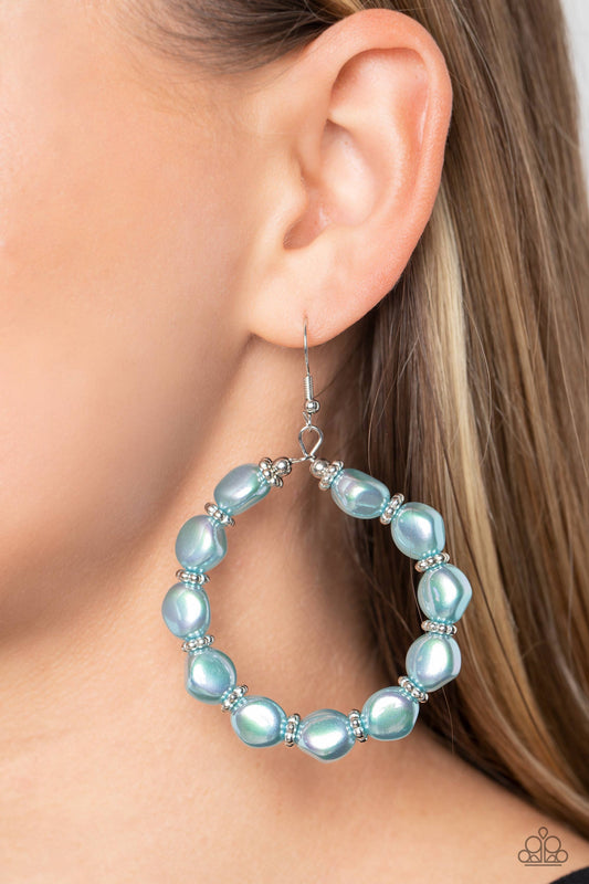 Paparazzi The PEARL Next Door - Blue Earrings 