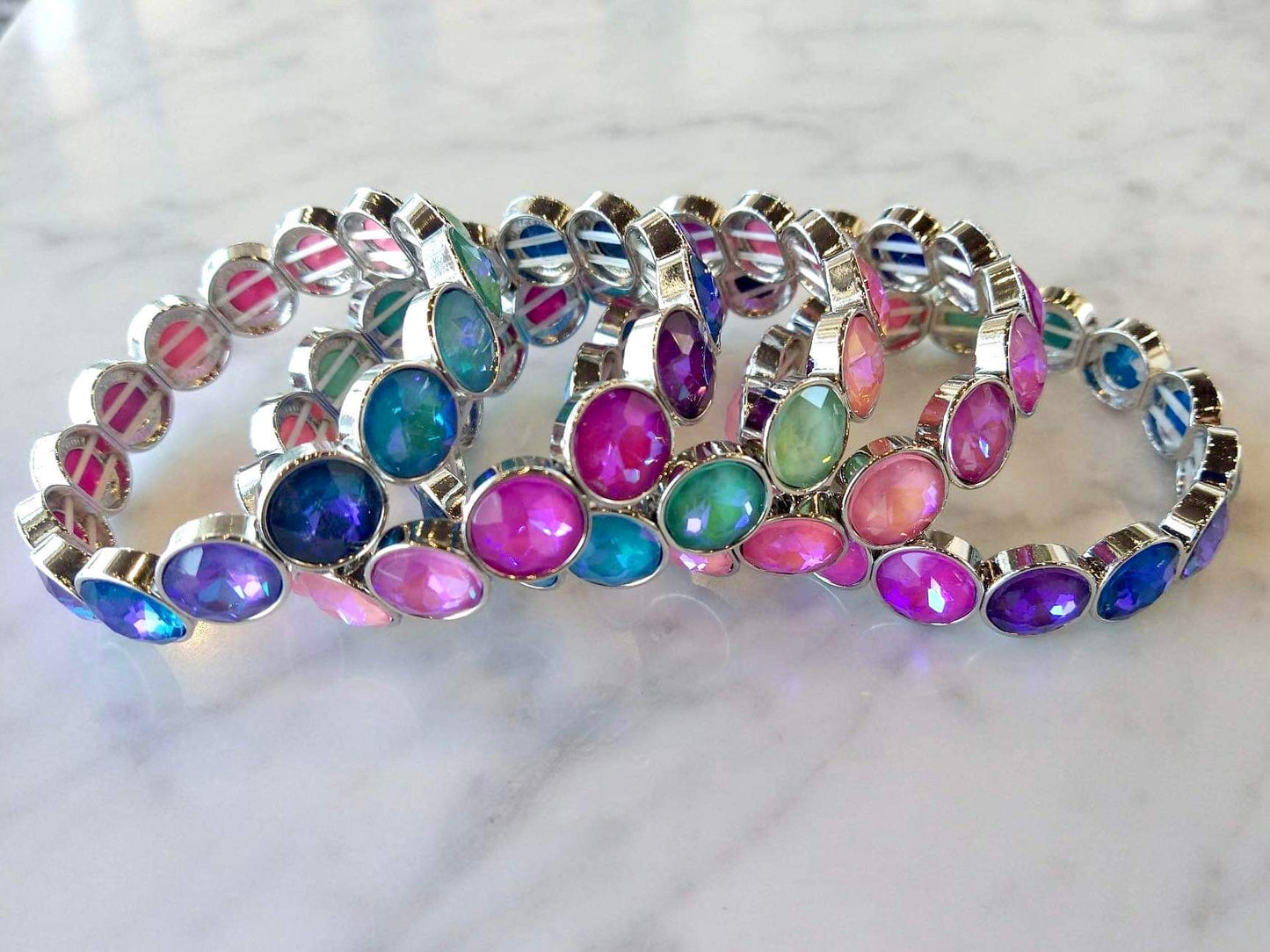 Paparazzi Radiant on Repeat  -  Multi Bracelet -    Pink Diamond Life of the Party Exclusive