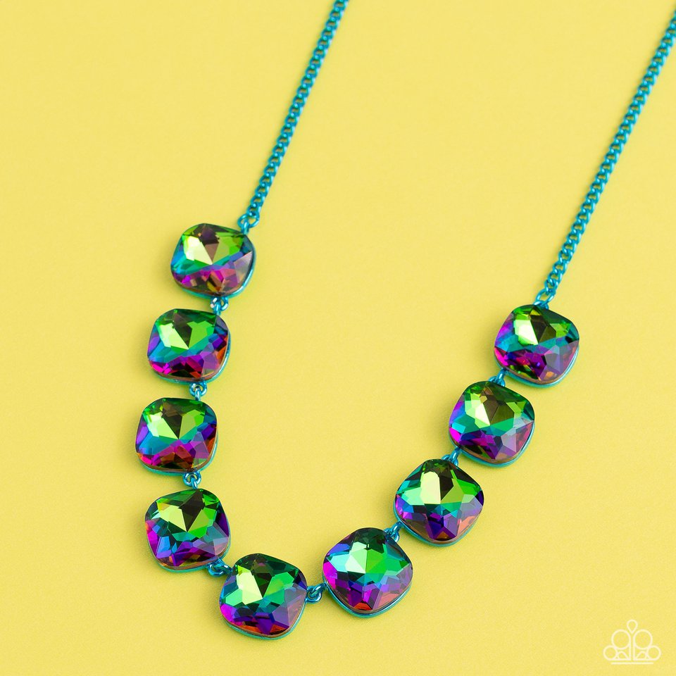 Paparazzi Combustible Command - Blue Necklace