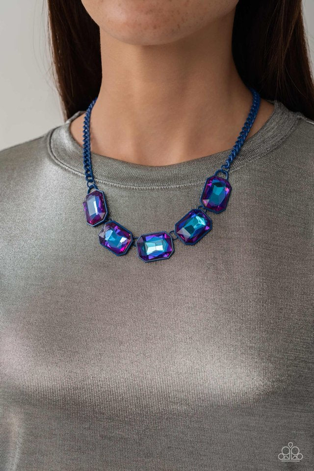 Blue Necklace - Paparazzi Emerald City Couture - Life of the Party Paparazzi jewelry image