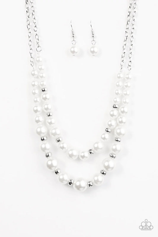 Paparazzi Pearly Perfectionist - White Necklace