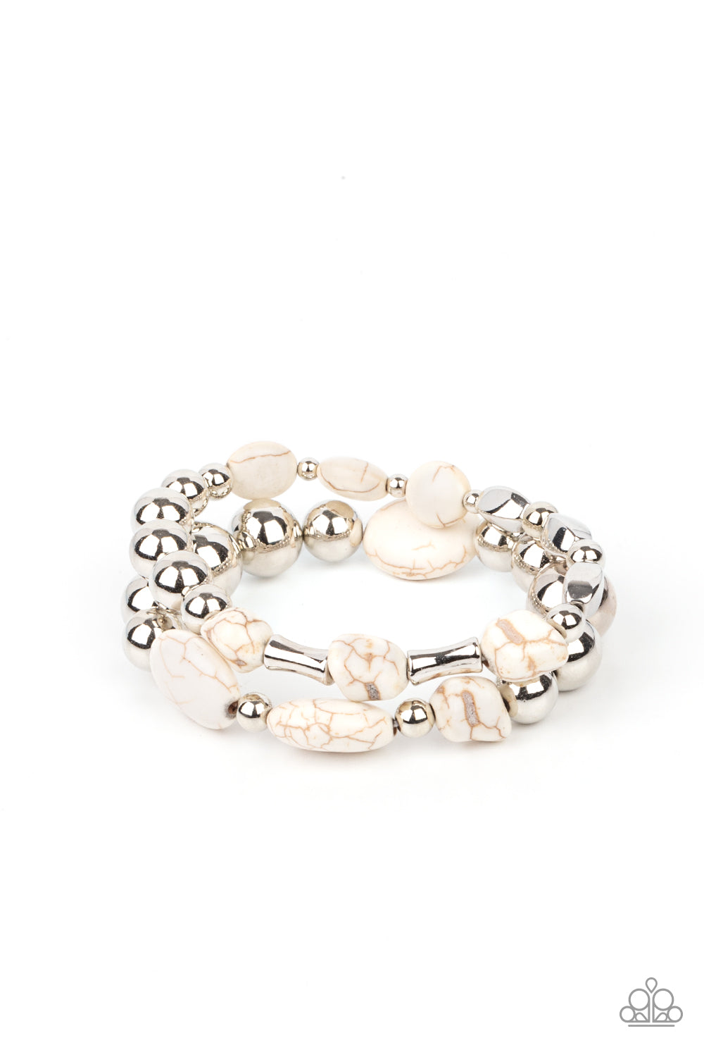 Paparazzi Authentically Artisan - White Bracelet - A Finishing Touch Jewelry