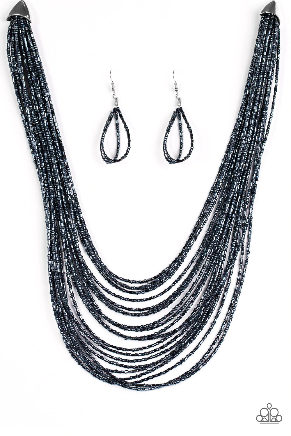 Paparazzi Ice Age Radiance - Blue Necklace - Seed Bead Necklace Paparazzi jewelry images