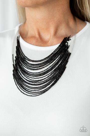 Paparazzi Catwalk Queen - Black Necklace - A Finishing Touch Jewelry