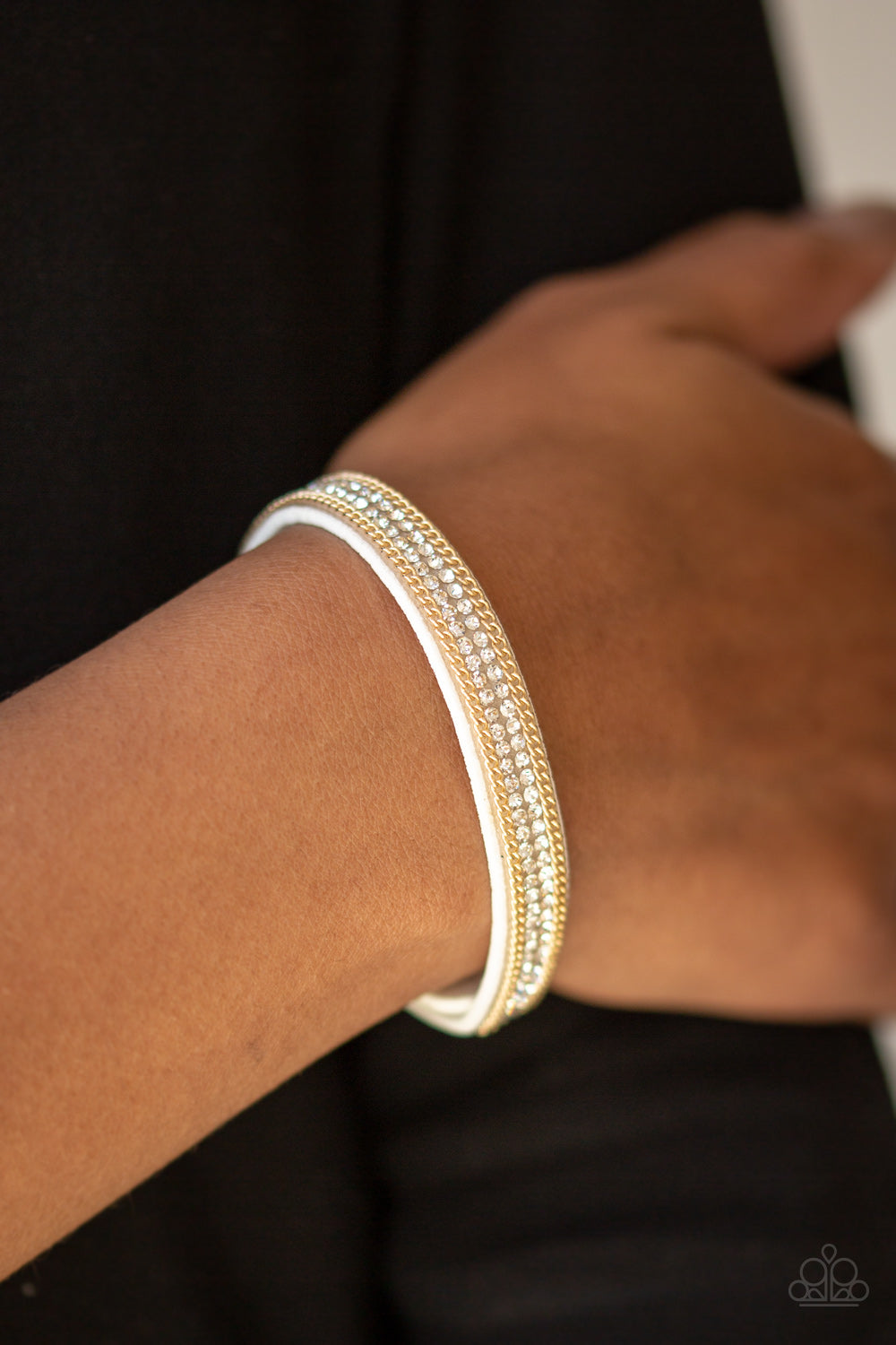 Paparazzi Babe Bling - Gold Bracelet - A Finishing Touch - Paparazzi jewelry images