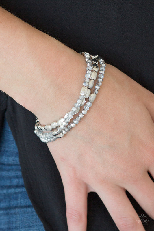 Paparazzi Hello Beautiful - Silver Bracelet - A Finishing Touch 