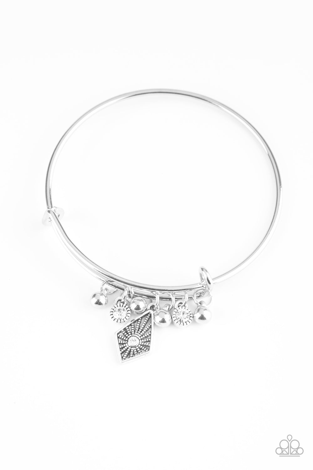 Paparazzi Treasure Charms - White Bracelet - A Finishing Touch 