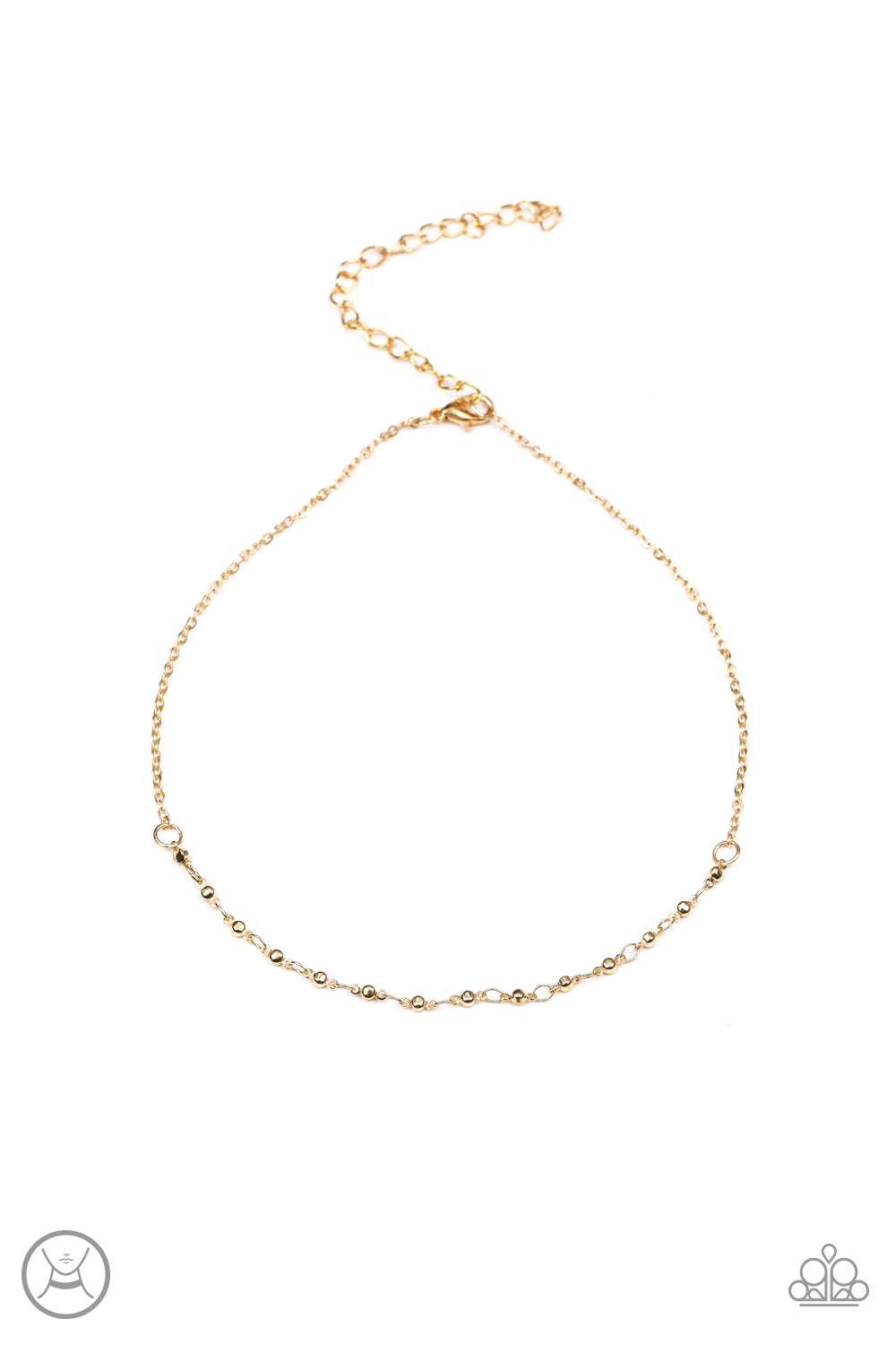 Paparazzi Take A Risk - Gold Choker - A Finishing Touch Jewelry