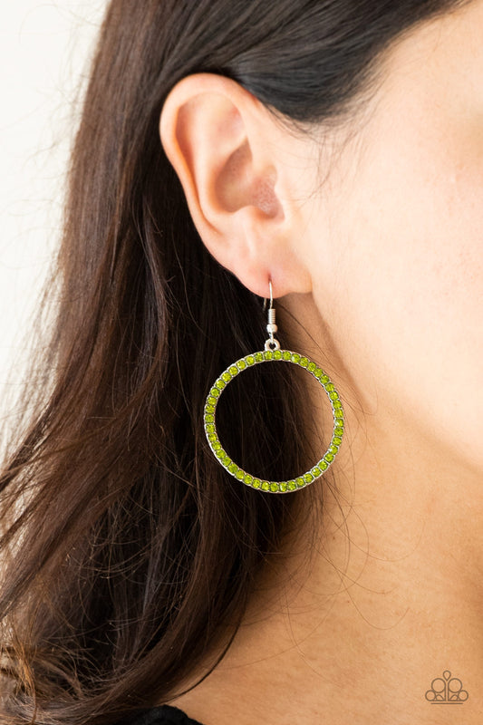 Paparazzi Stoppin Traffic - Green Earrings - A Finishing Touch 