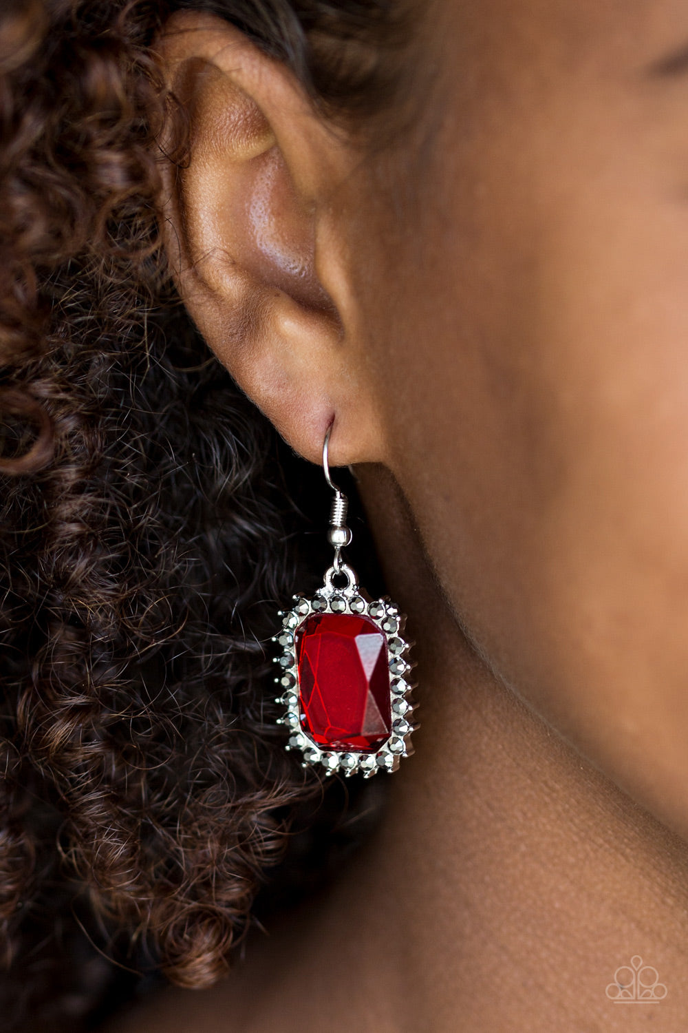 Paparazzi Downtown Dapper - Red Hematite Earrings - A Finishing Touch 