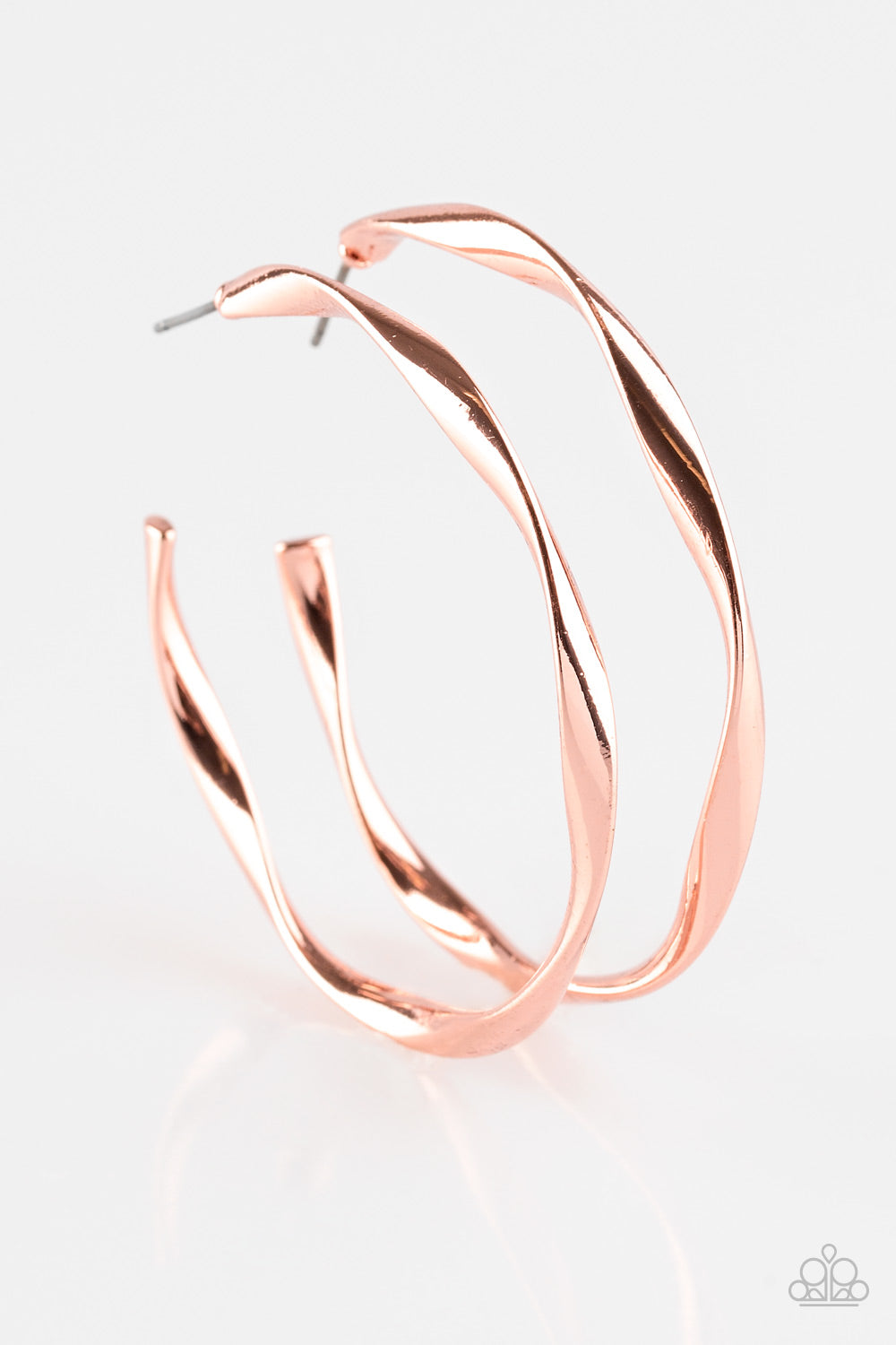 Paparazzi Plot Twist - Copper Earrings - A Finishing Touch 