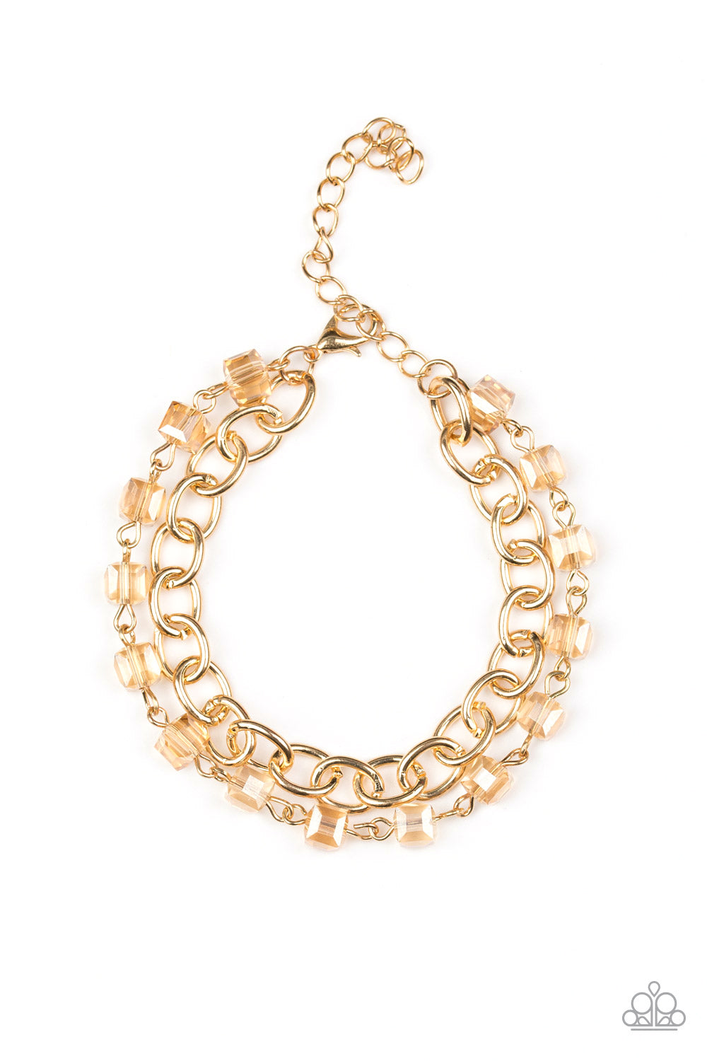Paparazzi Life Of The Block Party - Gold Bracelet - A Finishing Touch 