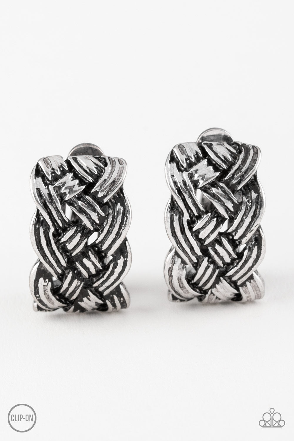 Paparazzi Urban Ulterior - Silver Clip-On Earrings - A Finishing Touch 