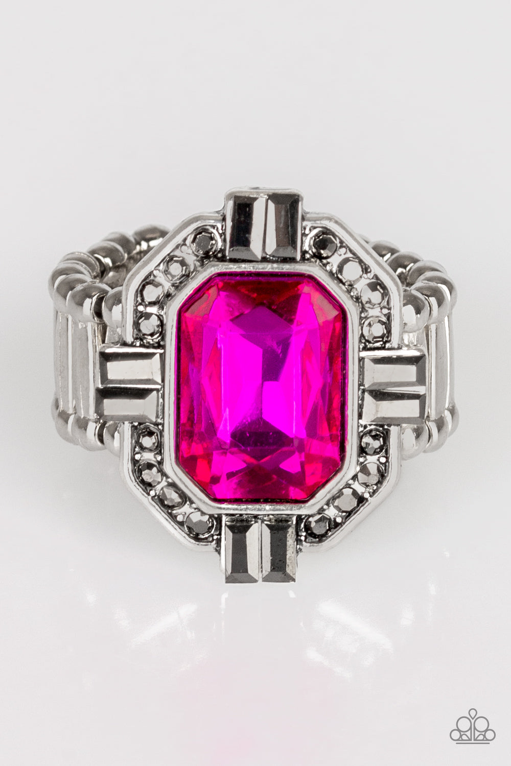 Paparazzi Outta My Way! - Pink Gem Ring - A Finishing Touch 