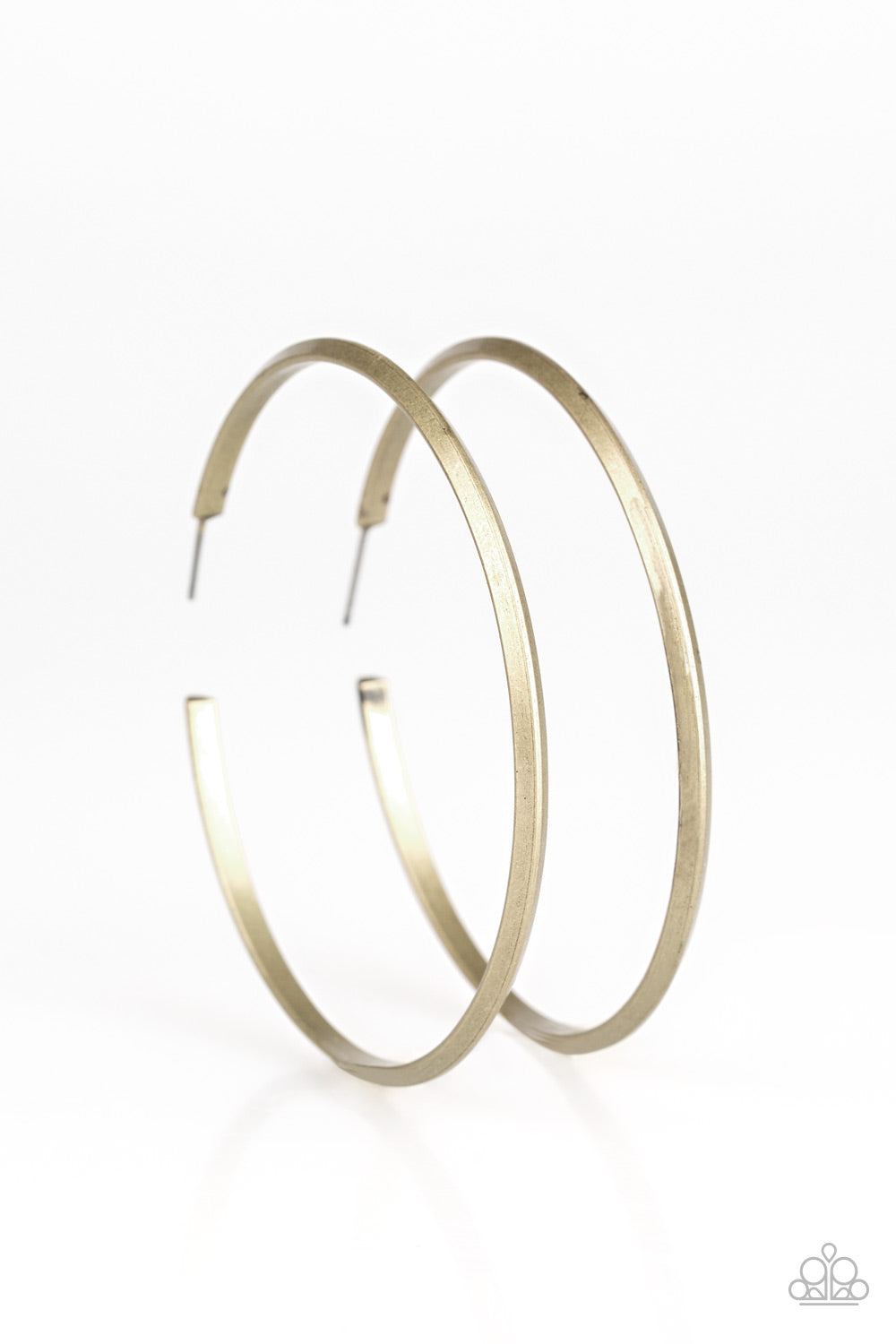 Paparazzi 5th Avenue Attitude - Brass Hoop Earrings - A Finishing Touch 