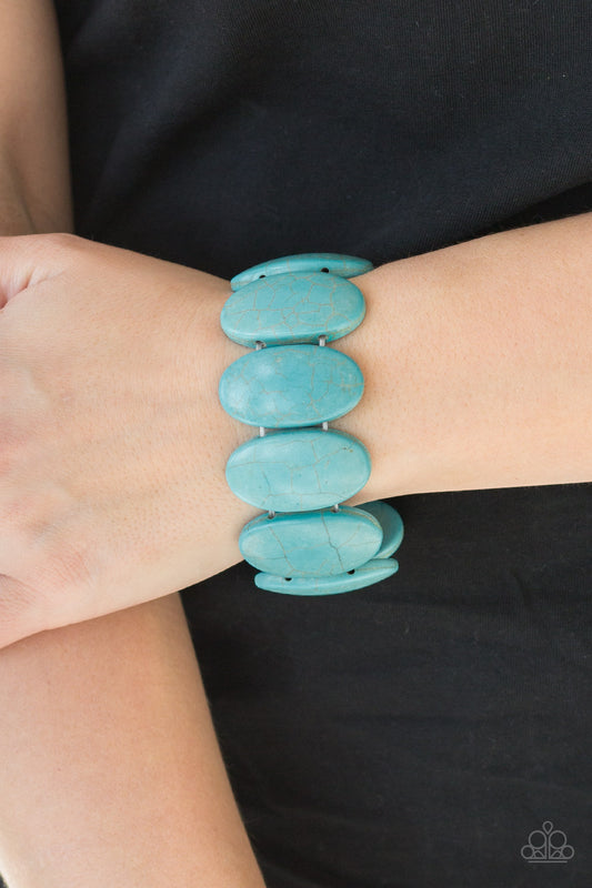 Paparazzi Dramatically Nomadic - Blue Bracelet - A Finishing Touch 