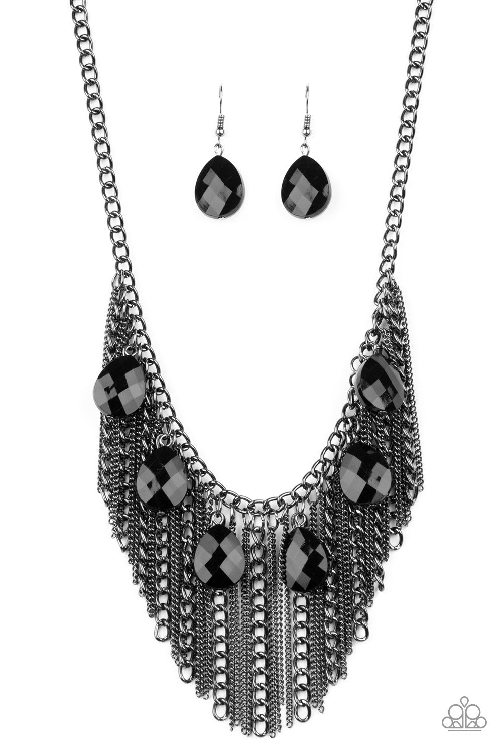 Paparazzi Vixen Conviction - Black Necklace - A Finishing Touch 