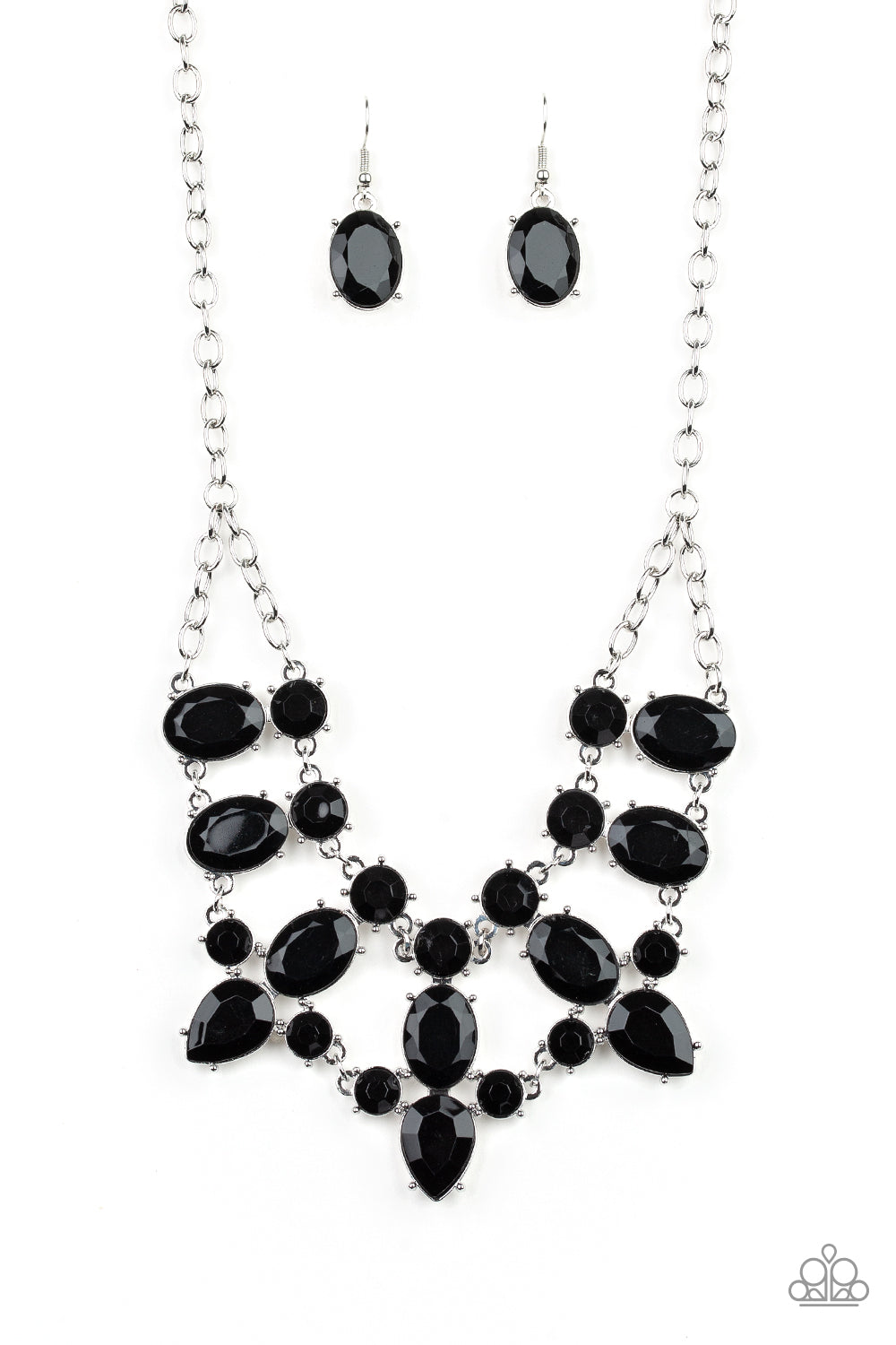 Paparazzi Goddess Glow - Black Teardrop Necklace - A Finishing Touch 