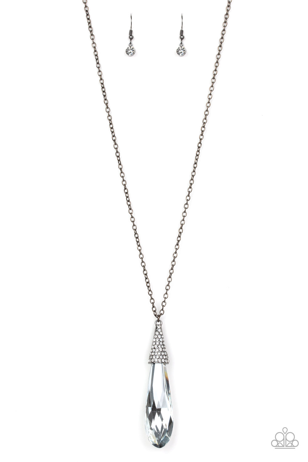 Paparazzi Jaw-Droppingly Jealous - Black Teardrop Necklace - A Finishing Touch 