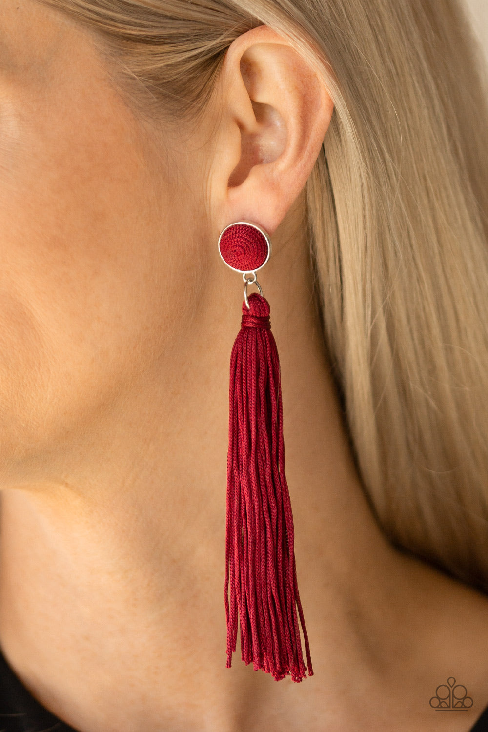 Paparazzi Tightrope Tassel - Red - A Finishing Touch 