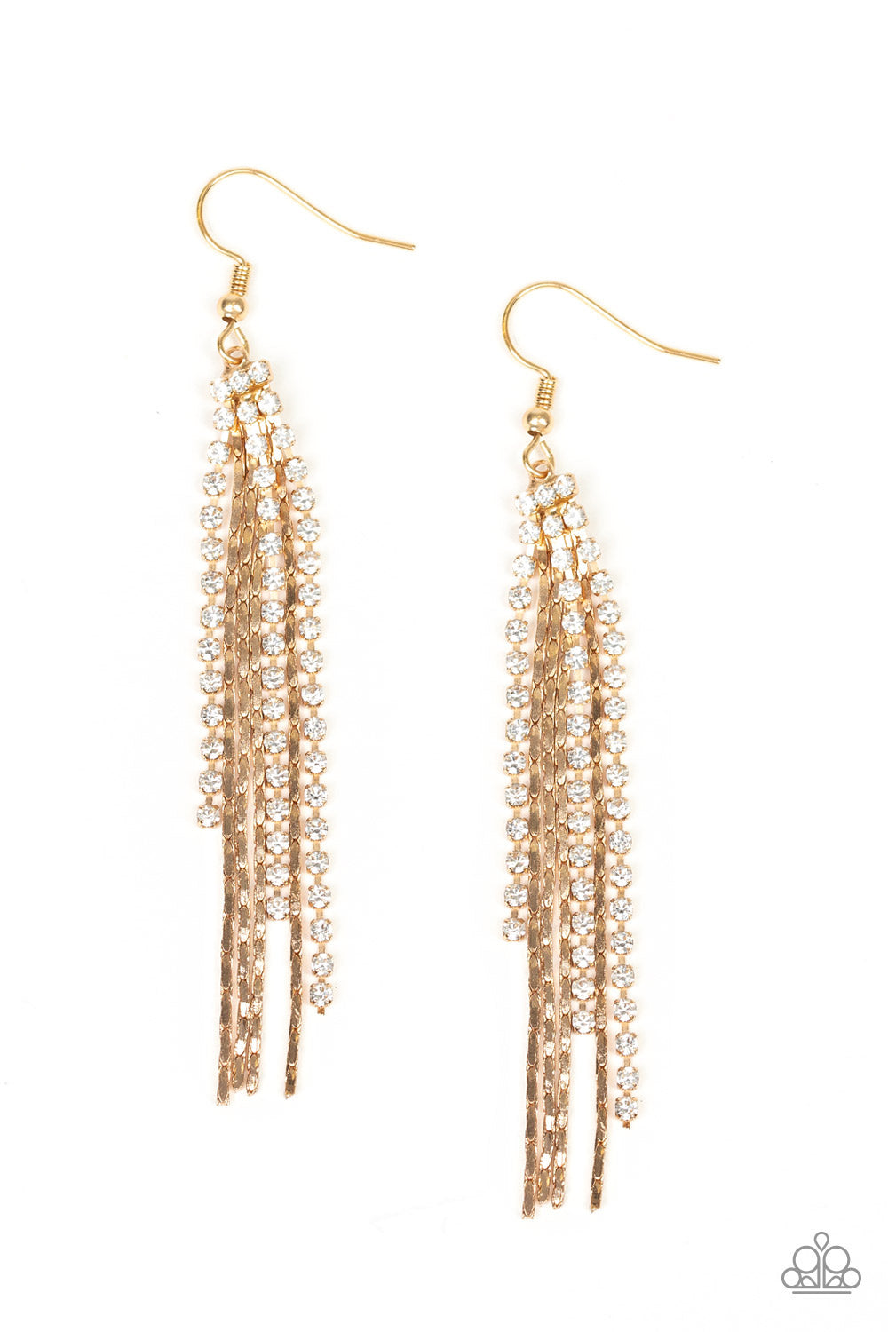 Paparazzi Red Carpet Bombshell - Gold Earrings - A Finishing Touch 