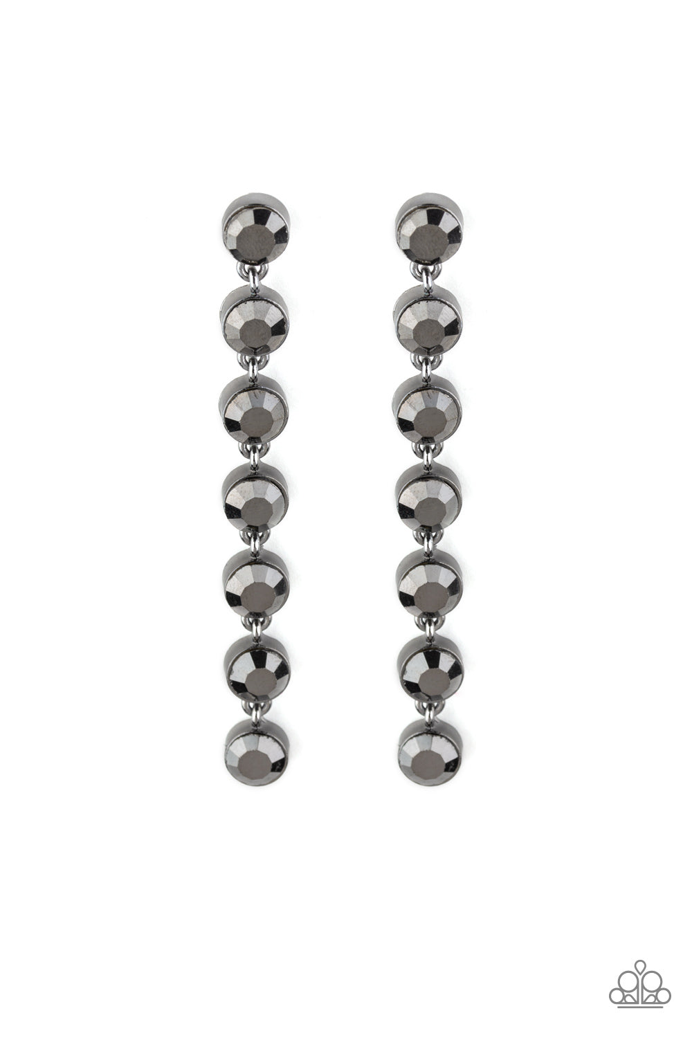 Paparazzi Dazzling Debonair - Black Earrings - A Finishing Touch 