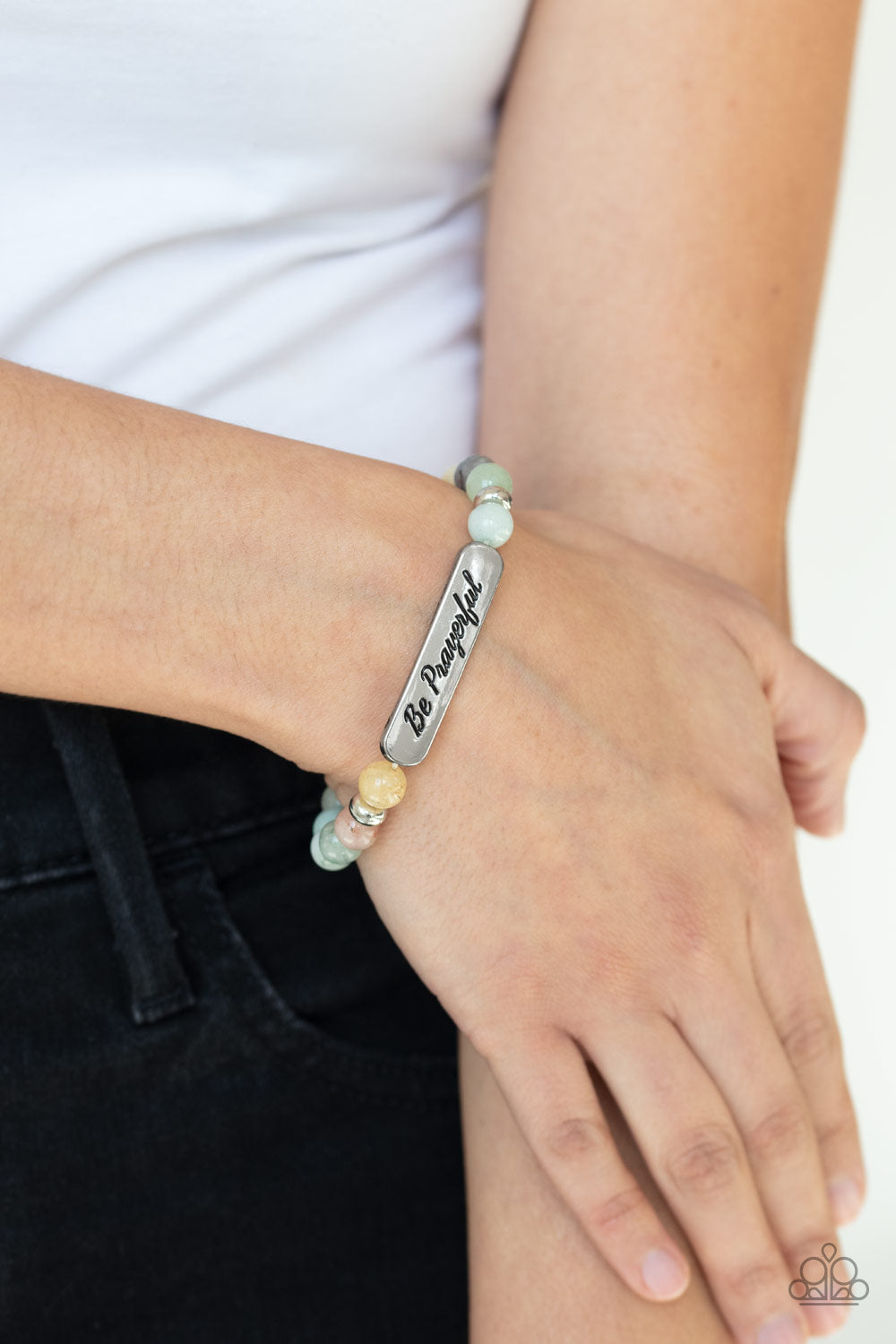 Paparazzi Be Prayerful - Green Inspirational Bracelet - A Finishing Touch 