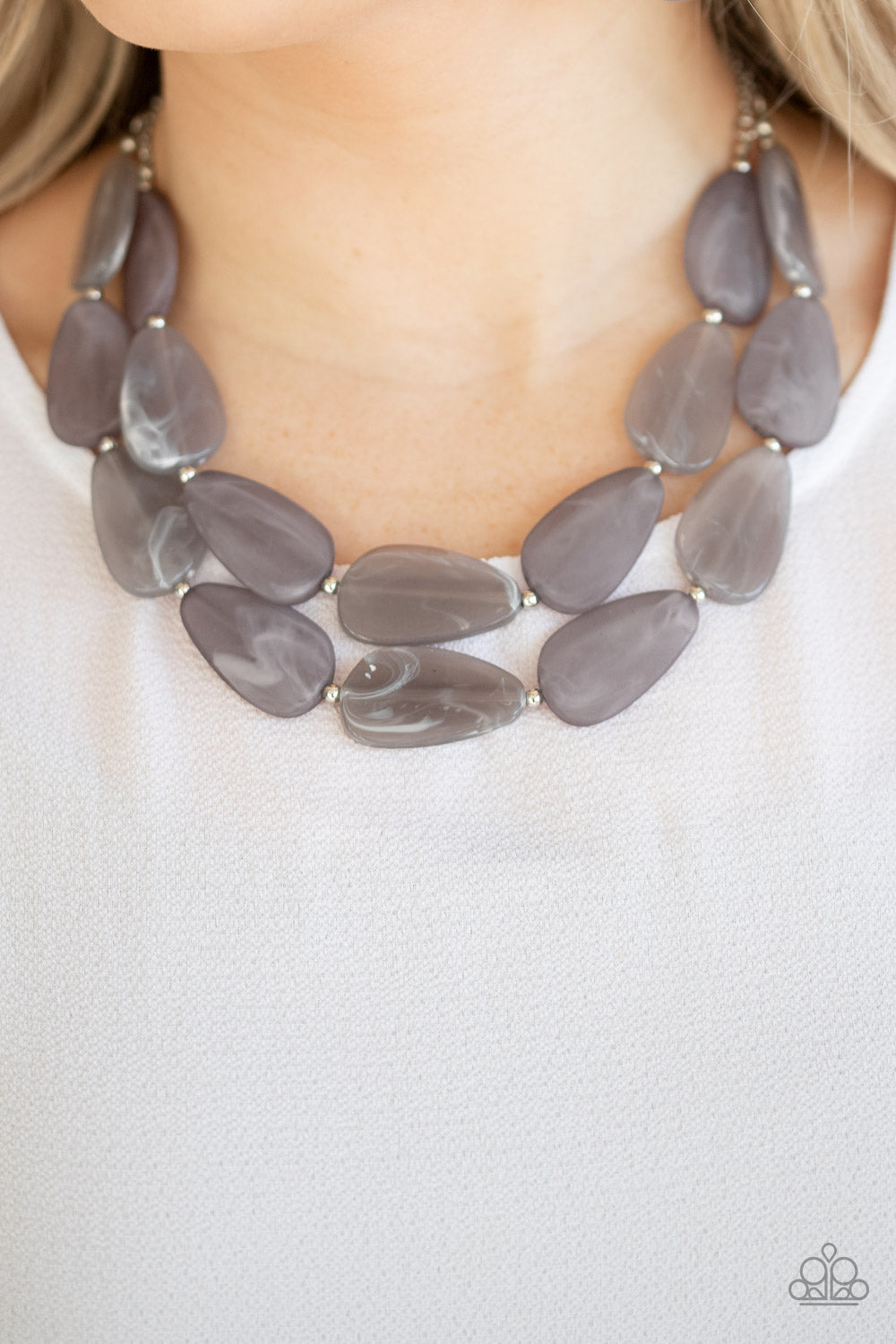 Paparazzi Colorfully Calming - Silver Necklace - A Finishing Touch 