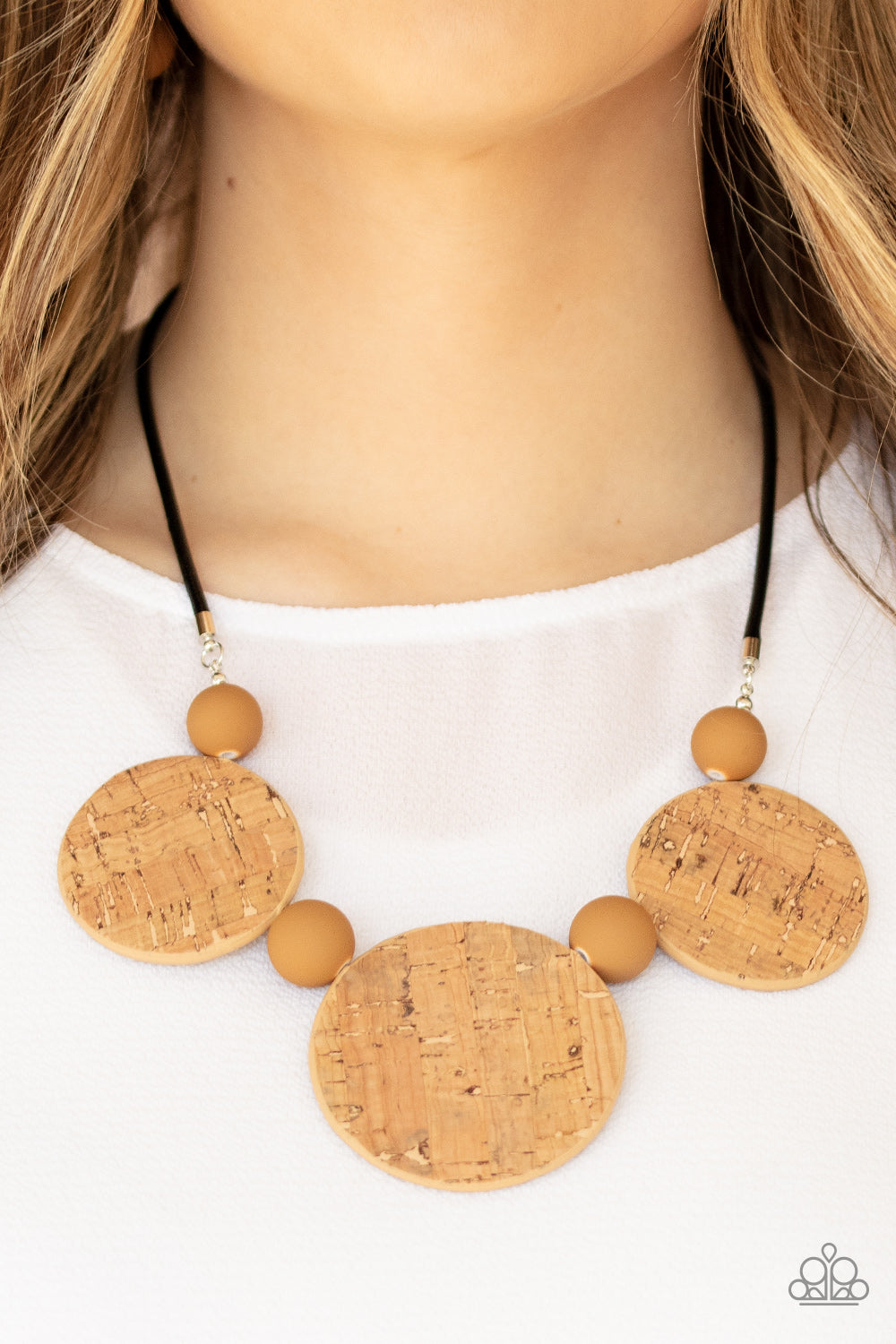Paparazzi Pop The Cork - Brown  Necklace