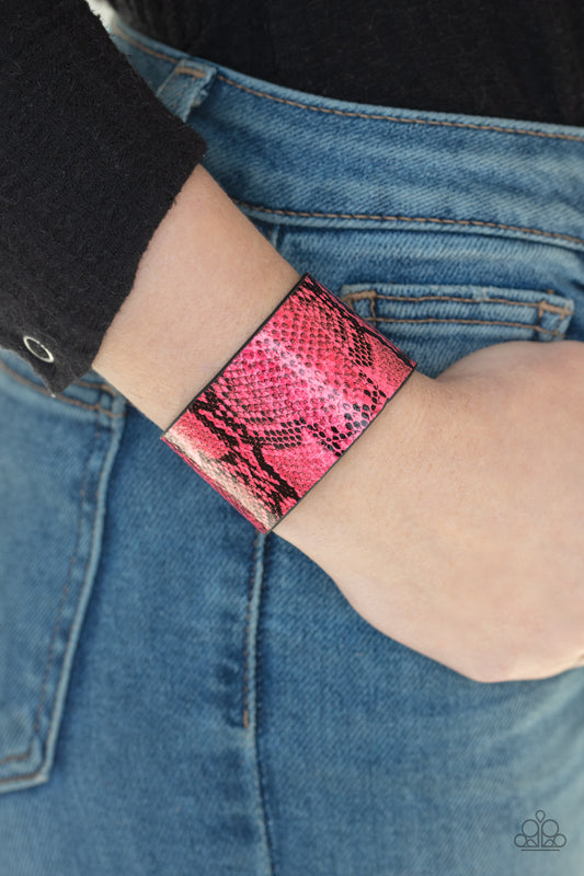 Paparazzi Its a Jungle Out There - Pink Bracelet - A Finishing Touch 