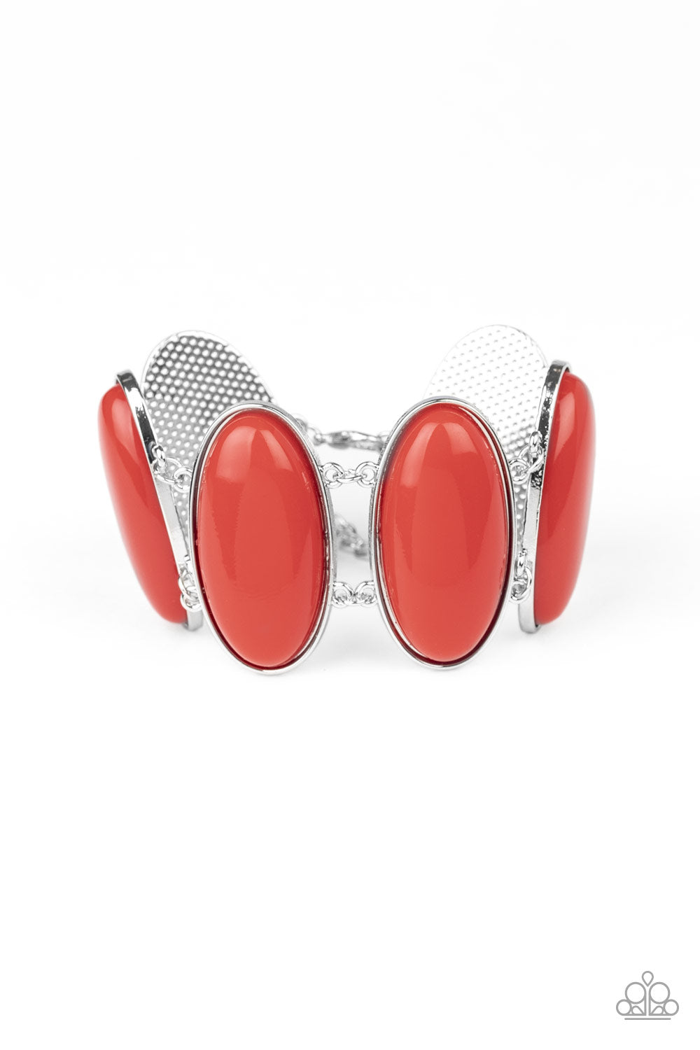 Paparazzi: Power Pop - Red Bracelet - A Finishing Touch 