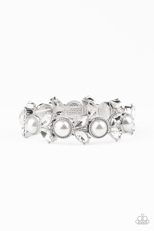 Paparazzi Opulent Oasis - White Bracelet - A Finishing Touch 