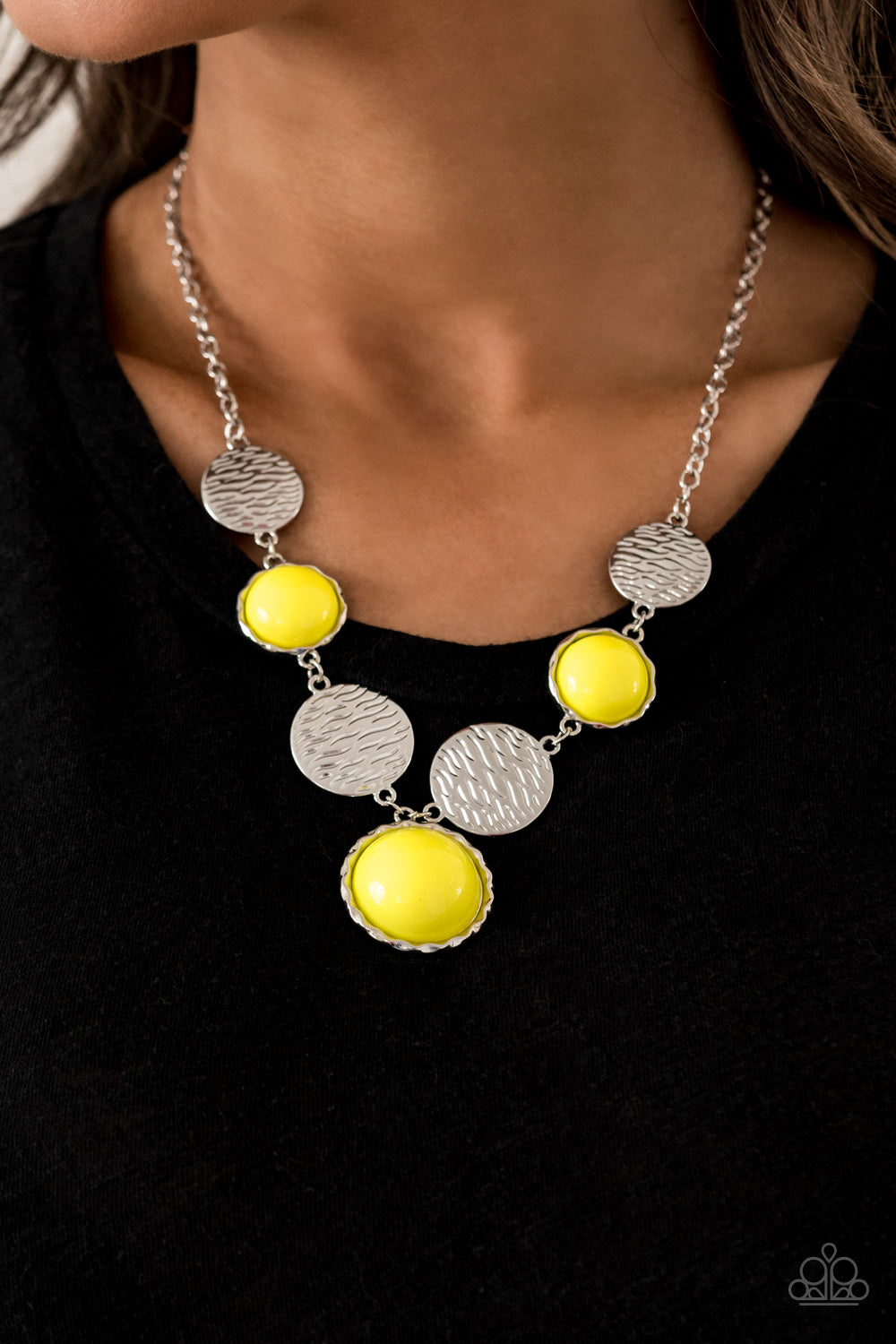 Paparazzi Bohemian Bombshell - Yellow Necklace - A Finishing Touch 