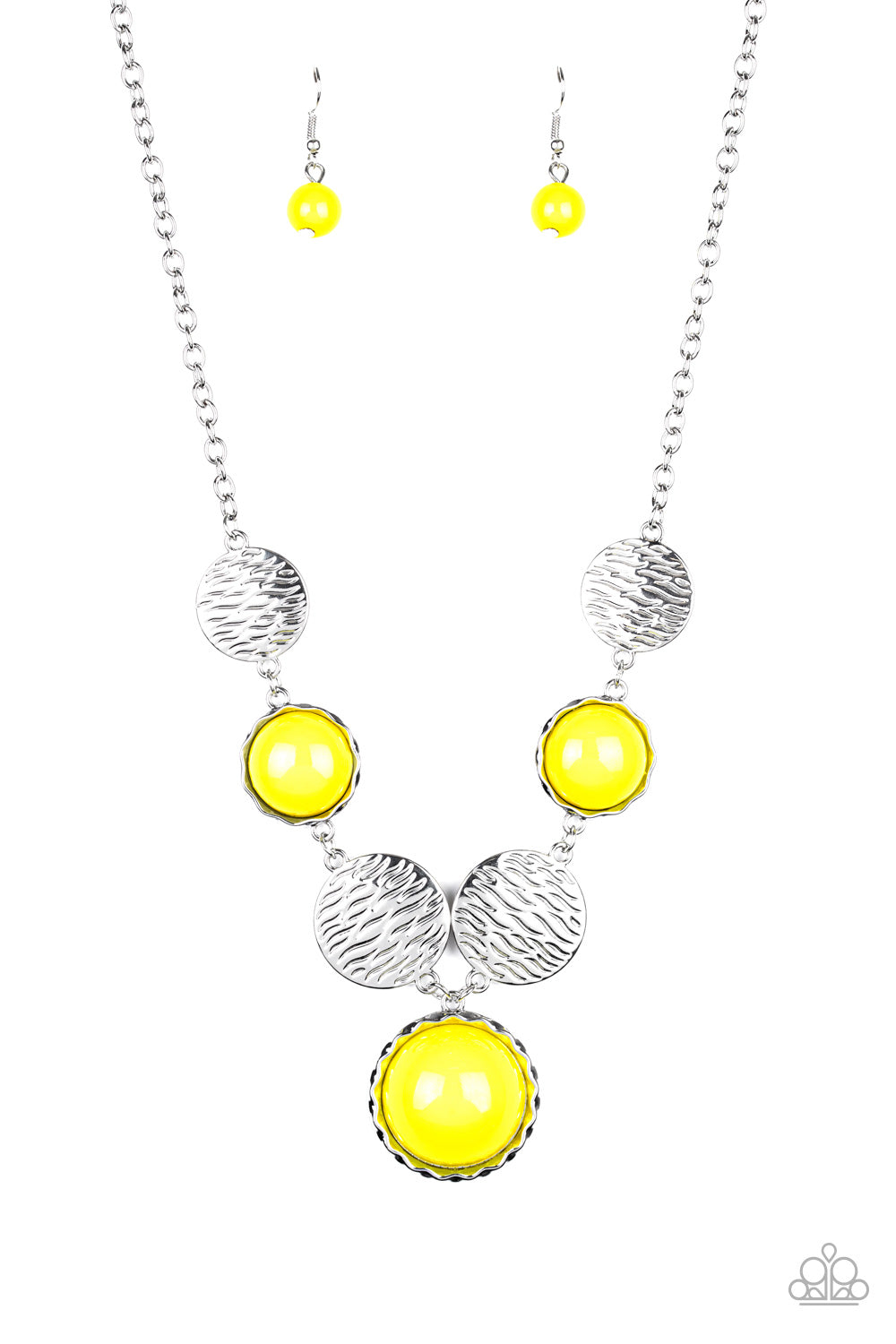 Paparazzi Bohemian Bombshell - Yellow Necklace - A Finishing Touch 
