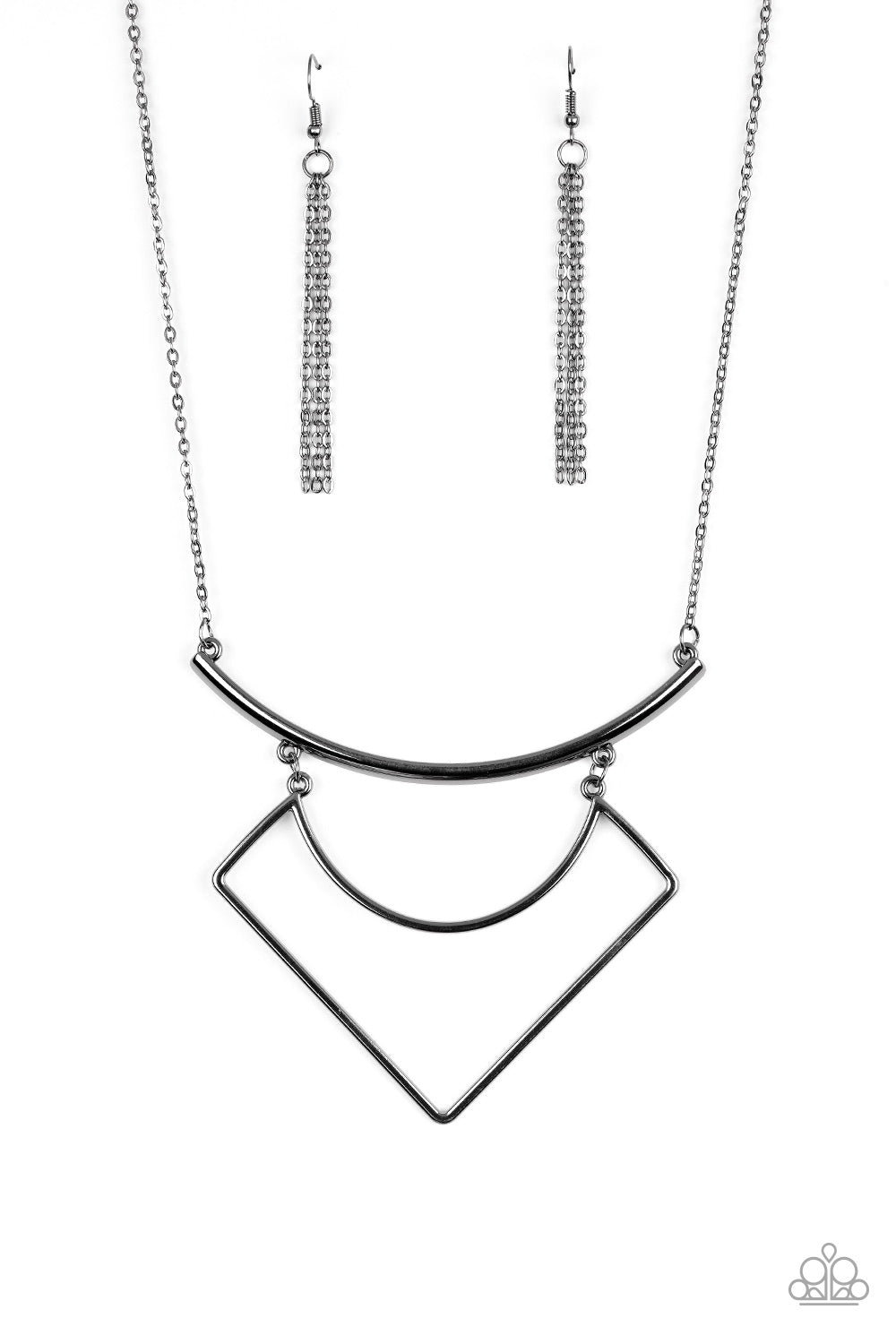 Paparazzi Egyptian Edge - Black Necklace - A Finishing Touch 