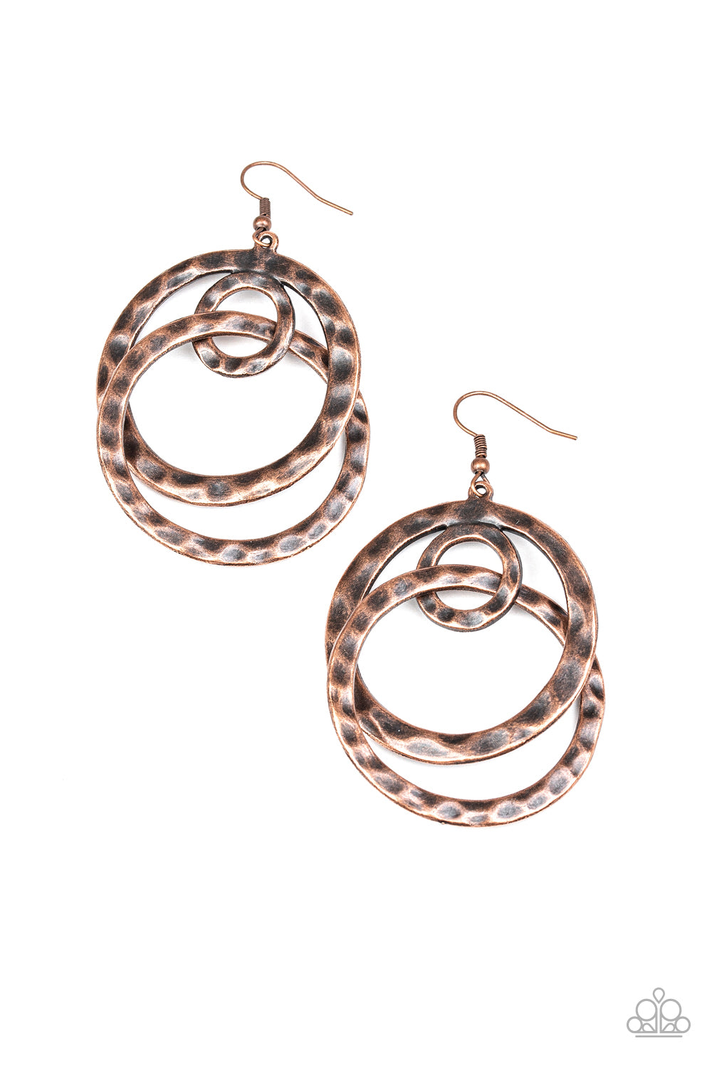 Paparazzi Modern Relic - Copper Hoop Earrings - A Finishing Touch 
