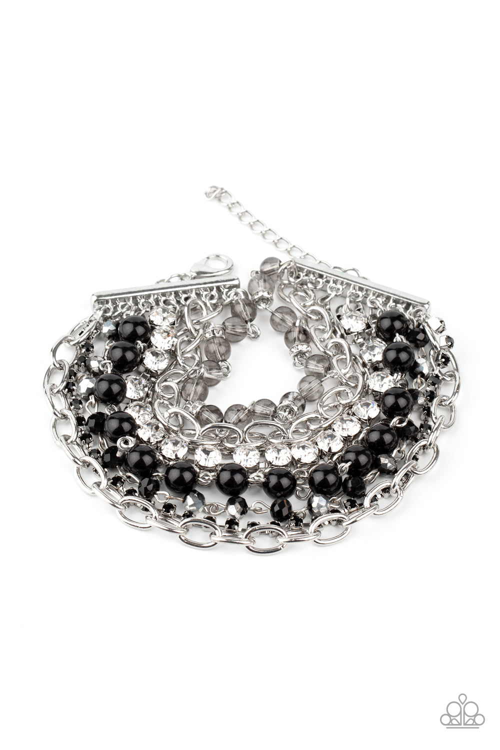 Paparazzi Heiress Hustle - Black Bracelet - A Finishing Touch 