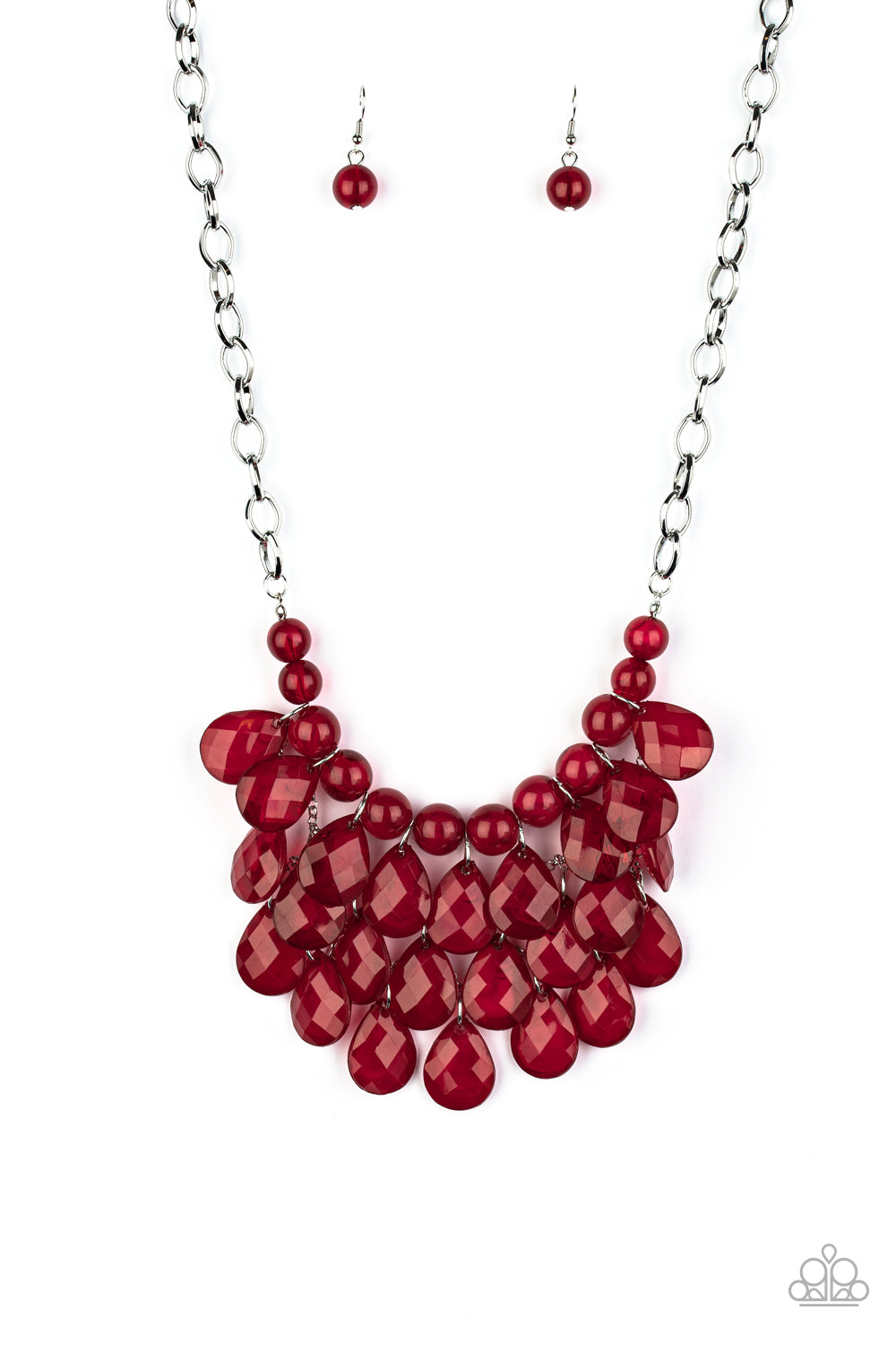 Paparazzi Sorry To Burst Your Bubble - Red Necklace - A Finishing Touch 