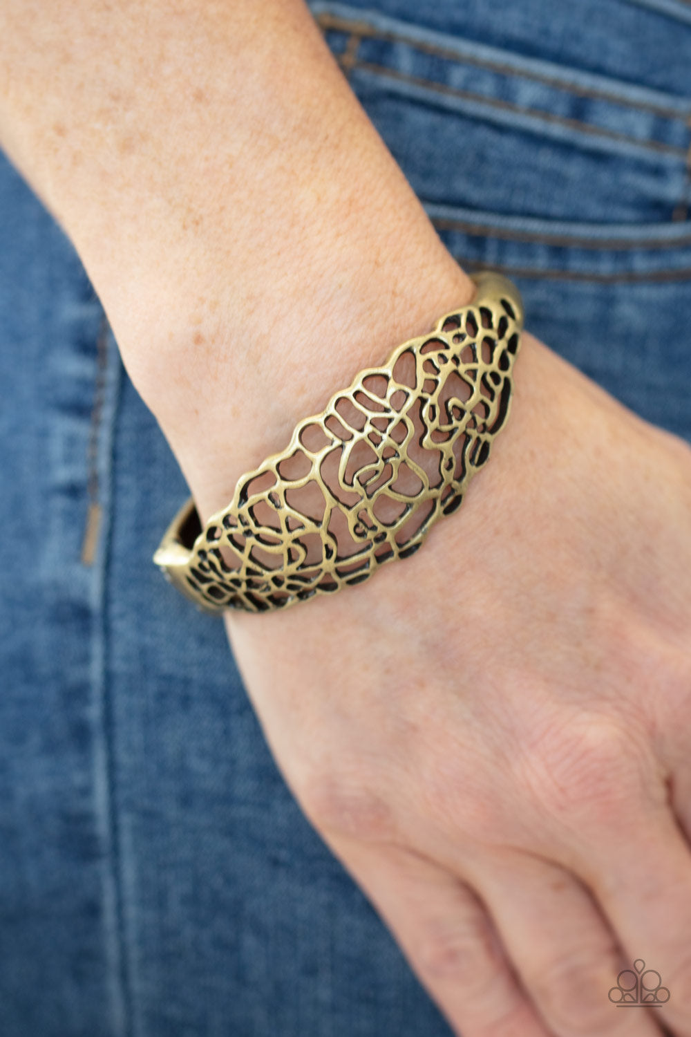 Paparazzi Airy Asymmetry - Brass Bracelet - A Finishing Touch 