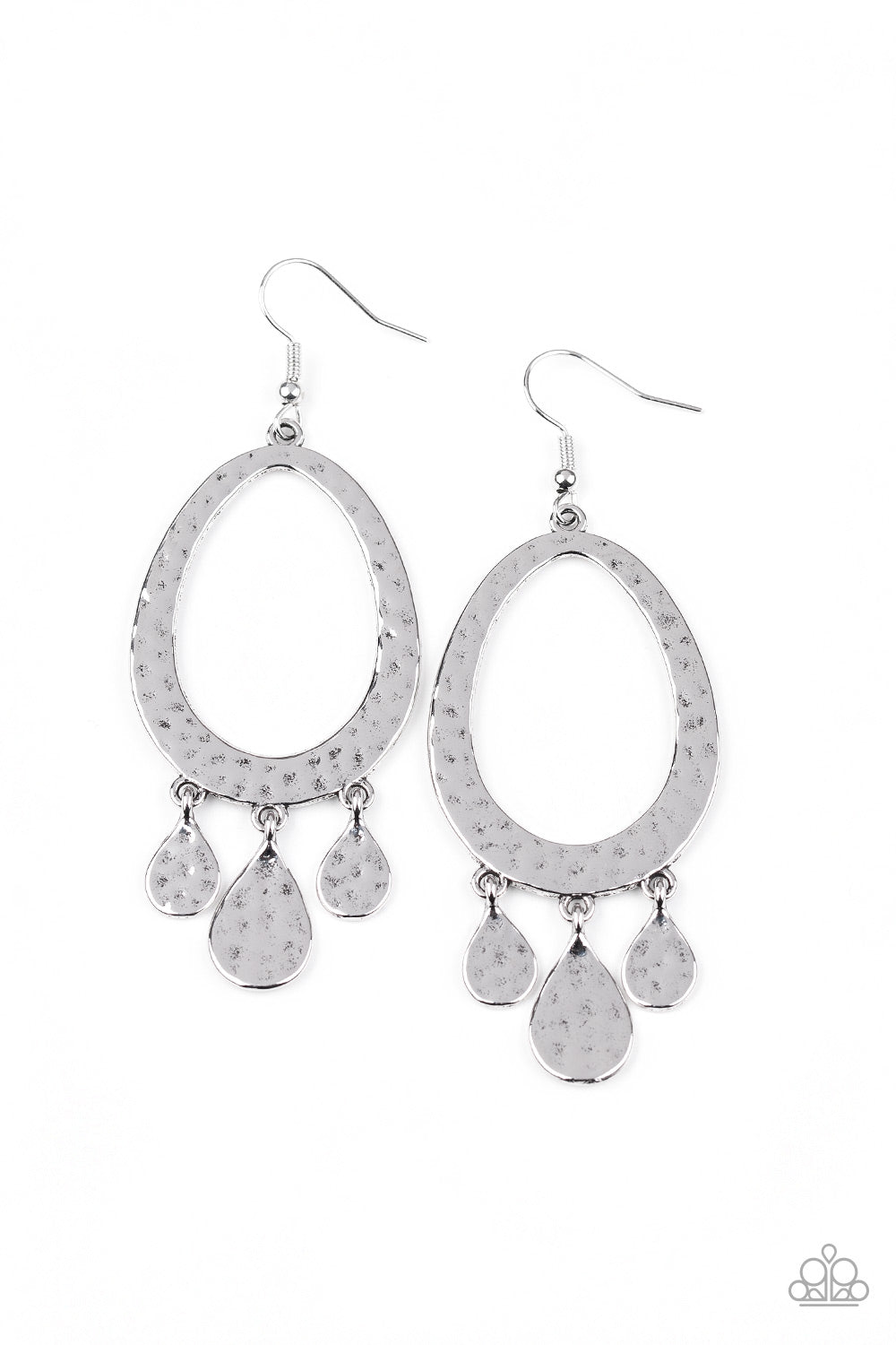 Paparazzi Taboo Trinket - Silver Earrings - A Finishing Touch 