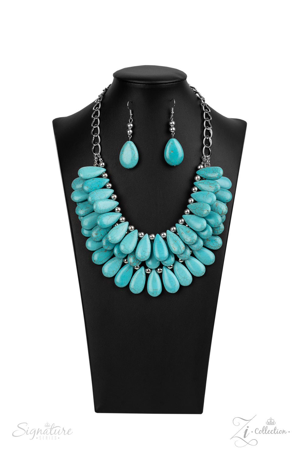 Paparazzi The Amy - 2020 Zi Collection Turquoise Necklace - A Finishing Touch