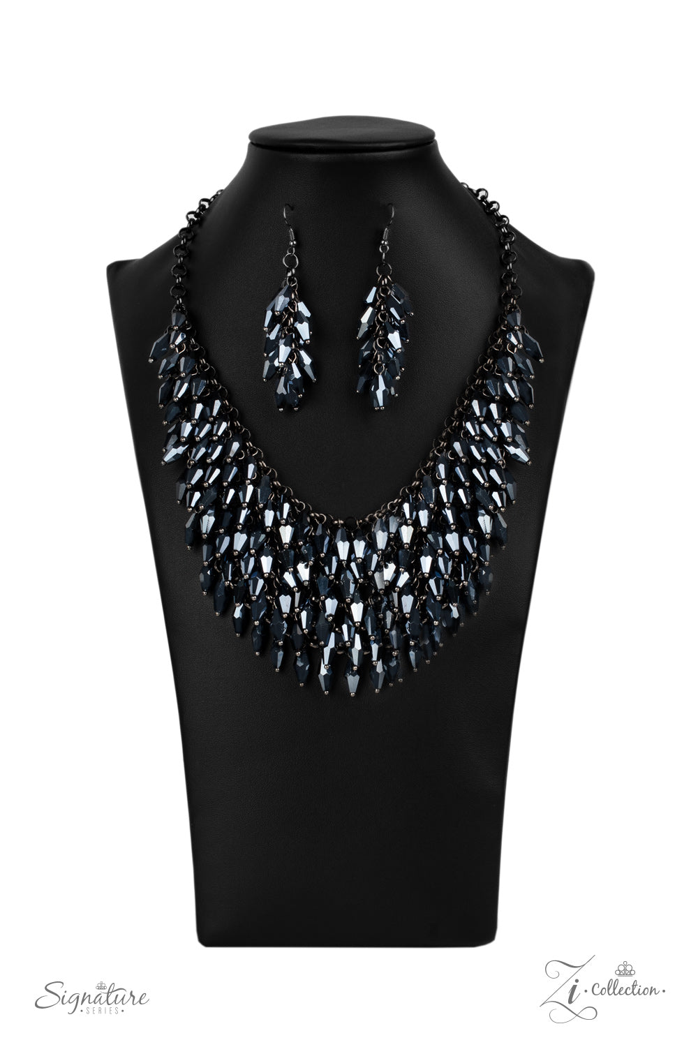 Paparazzi The Heather - 2020 Zi Collection Metallic Blue Necklace - A Finishing Touch
