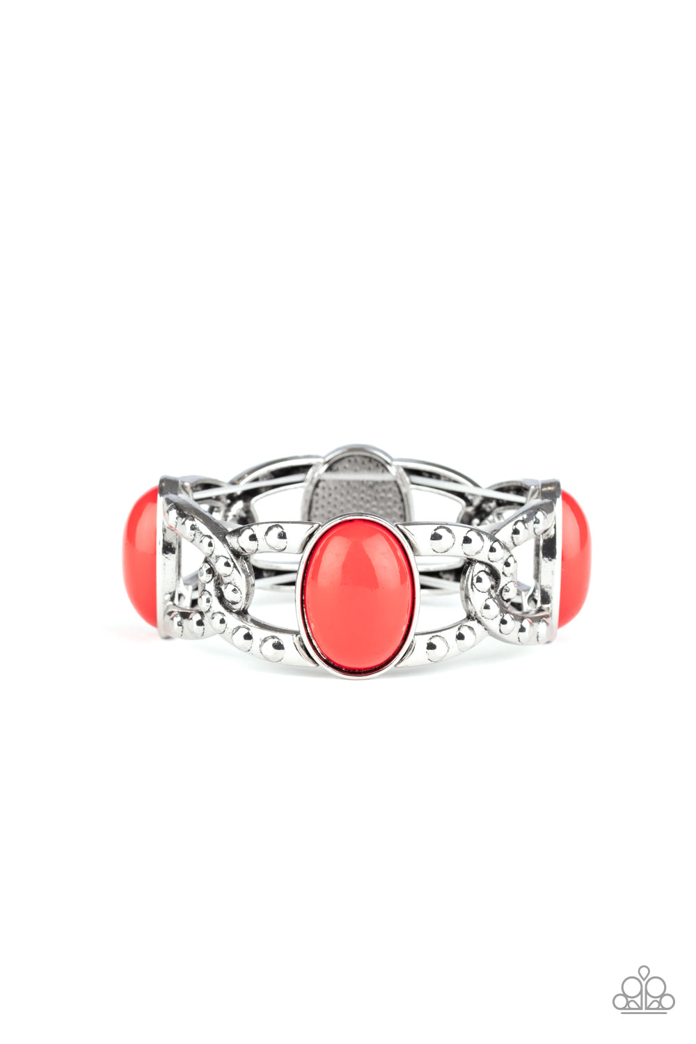 Paparazzi Dreamy Gleam - Red Bracelet - A Finishing Touch 