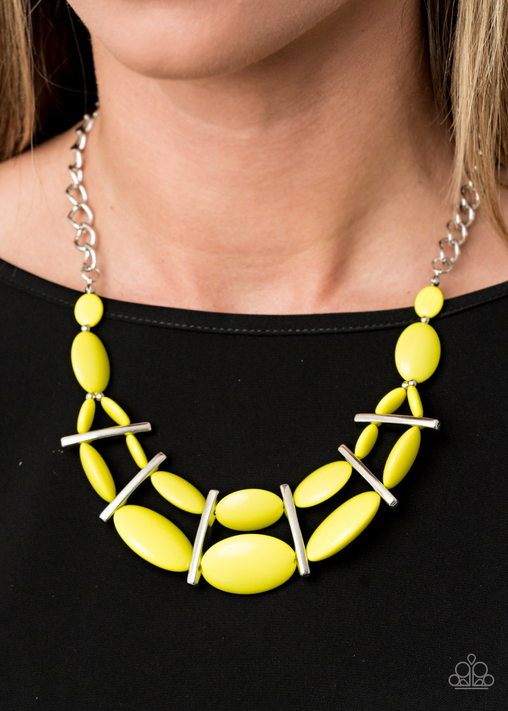 Paparazzi Law of the Jungle - Yellow Necklace - A Finishing Touch 