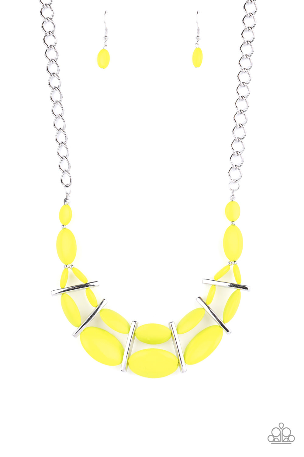 Paparazzi Law of the Jungle - Yellow Necklace - A Finishing Touch 