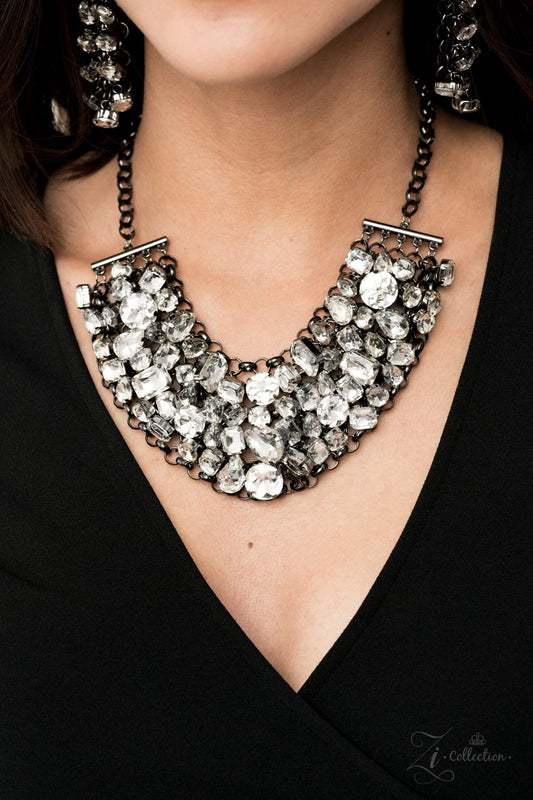 Paparazzi Ambitious 2020 Zi Collection White Necklace - A Finishing Touch