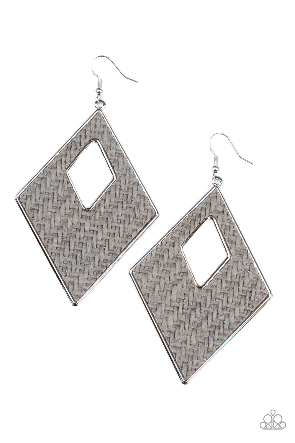 Paparazzi Woven Wanderer - Silver Earrings - A Finishing Touch Jewelry