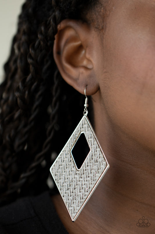 Paparazzi Woven Wanderer - Silver Earrings - A Finishing Touch Jewelry